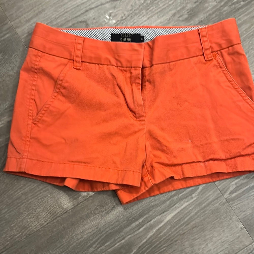 J. Crew Orange Bermuda Shorts Cotton Twill